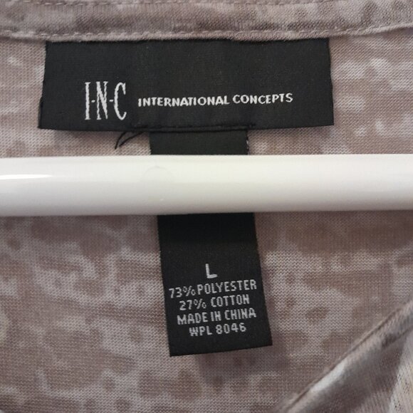 Y2K Rhinestone Embellish 3/4 Sleeve I.N.C. International Concepts Paisley Blouse - Picture 3 of 6